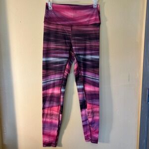 Lululemon High Rise Purple Pink Abstract Pattern Leggings‎ Yoga Pants